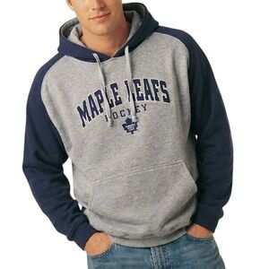 Toronto Maple Leafs NHL Hockey Sweater Navy Gray Colorblock Mens Large